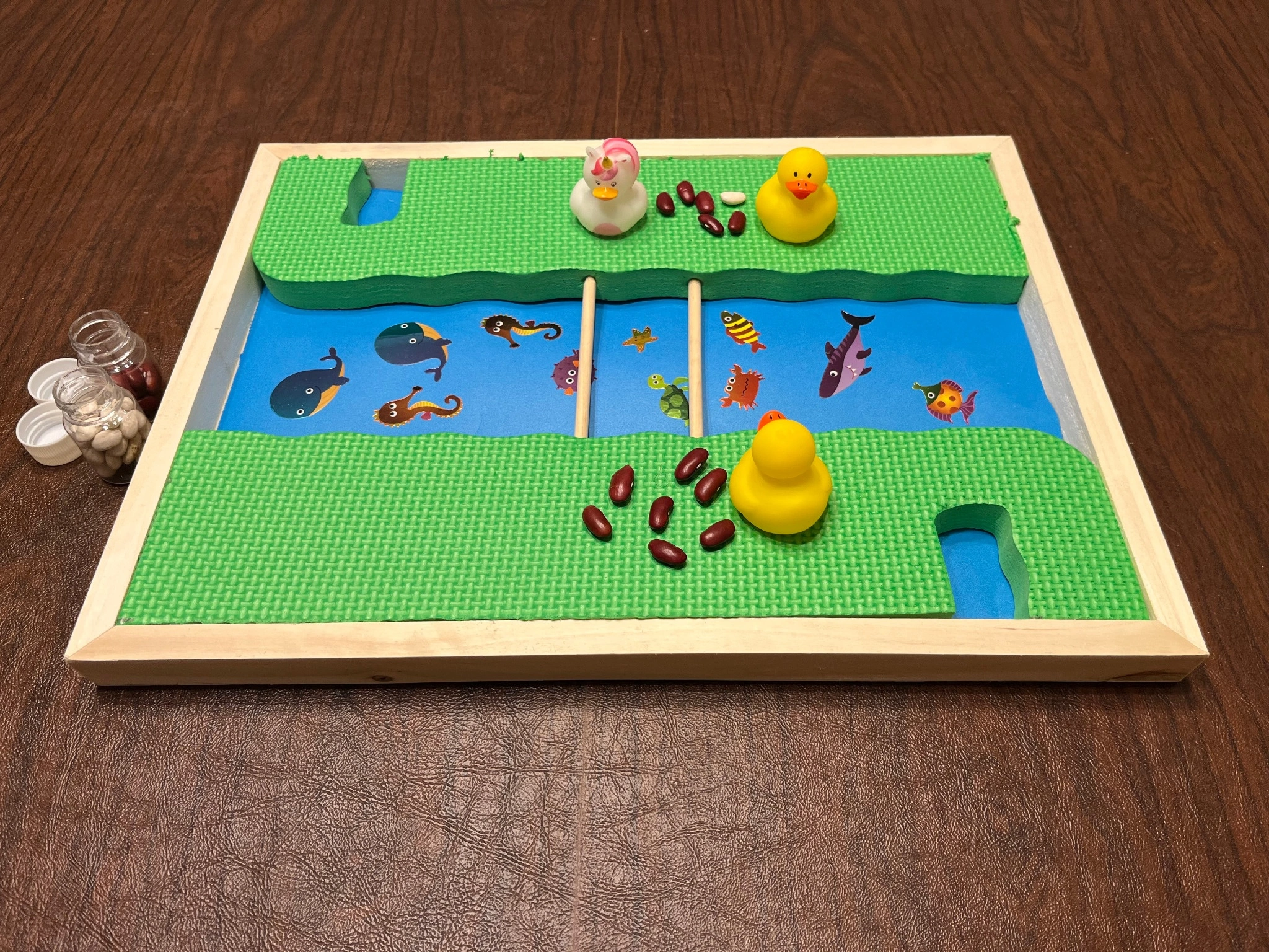 Two-player linear equation kit